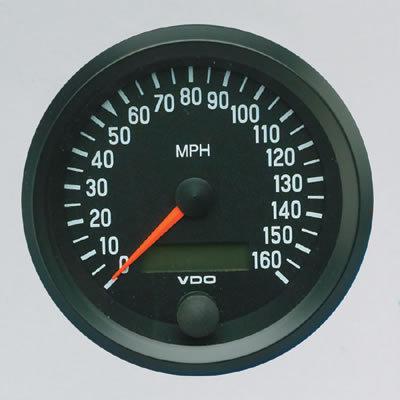 Vdo cockpit series speedometer 0-160 mph 3 3/8" dia electrical 437053