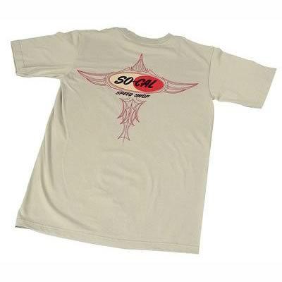 So-cal speed shop t-shirt cotton pre-shrunk so-cal pinstripe logo tan men's 2xl