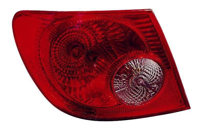 2005 06 07 08 toyota corolla driver left outer tail light rear lamp on body