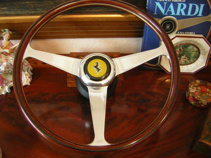 Ferrari wood steering wheel 328 gts gtb  400 i  15"  nos flawless