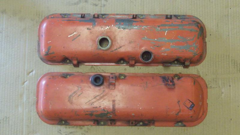 396 402 427 454 bbc oem early '70's valve covers with wire looms