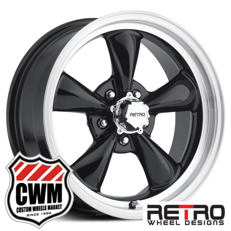 17x8" rwd retro wheel designs black wheels rims for pontiac gto 1973