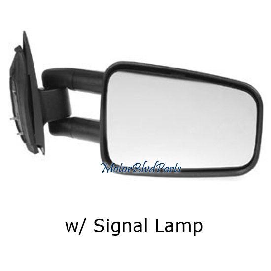 99-07 silverado sierra yukon manual camper mirror w/ signal passenger right r