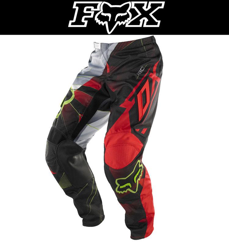 Fox racing 180 radeon red black size 28-38 dirt bike pants motocross mx atv 2014