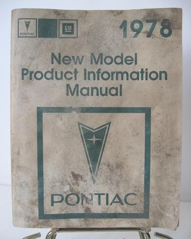 Pontiac 1978 gm product information manual