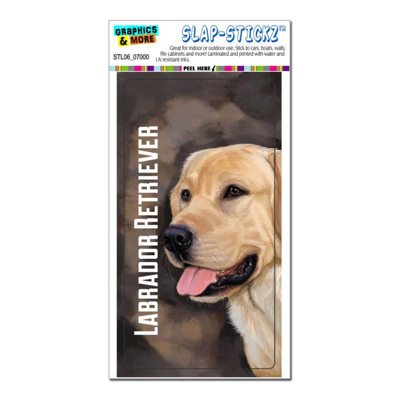 Yellow labrador retriever brown - dog pet - slap-stickz™ window bumper sticker