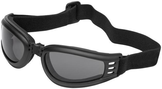 River road mach 3 motorcycle goggles black with smoke lens one size