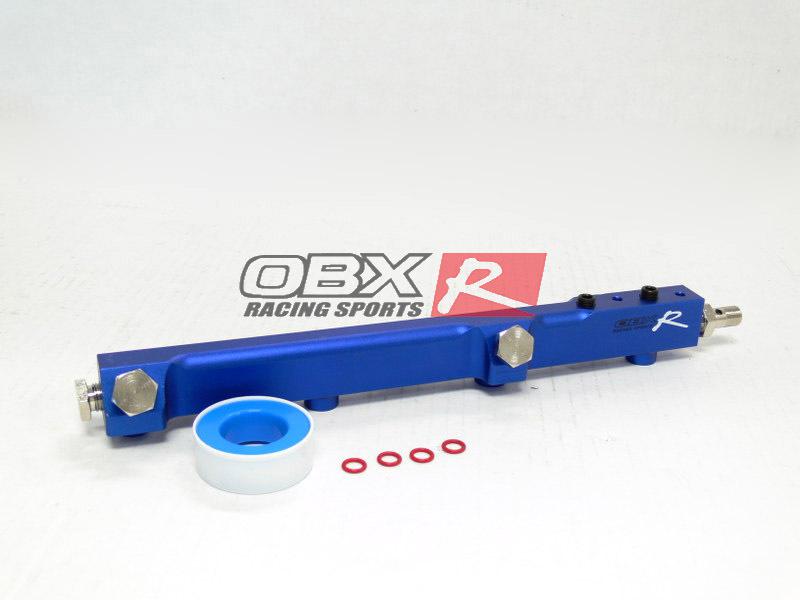 Obx fuel rail fit for honda 92-96 prelude h22 h23 / 92-02 h22a blue