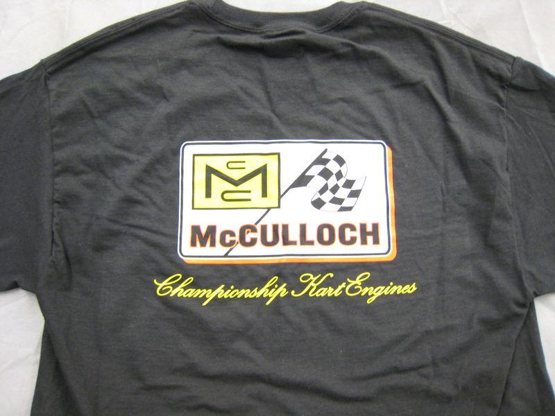  mcculloch chainsaw, vintage go kart t-shirt  lrg. & x-lrg. now in stock !!!