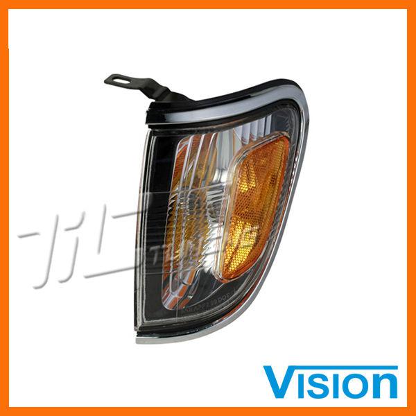 01-04 toyota tacoma dlx left l/h side corner signal light lamp w/bright bezel