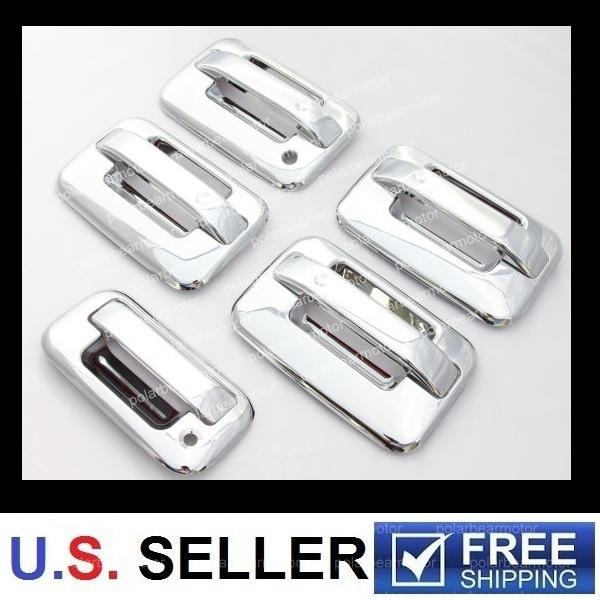 2004 05 06 07 08 09 10 ford f150 chrome door handle tailgate covers trims 5pcs