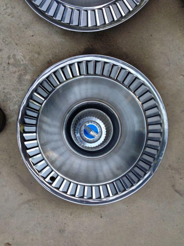 1964 FORD GALAXIE HUBCAPS WITH BLUE INSERTS, US $35.00, image 3