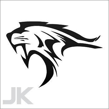 Decals sticker lion lions angry attack open mouth jungle wild cat 0502 ag9a9