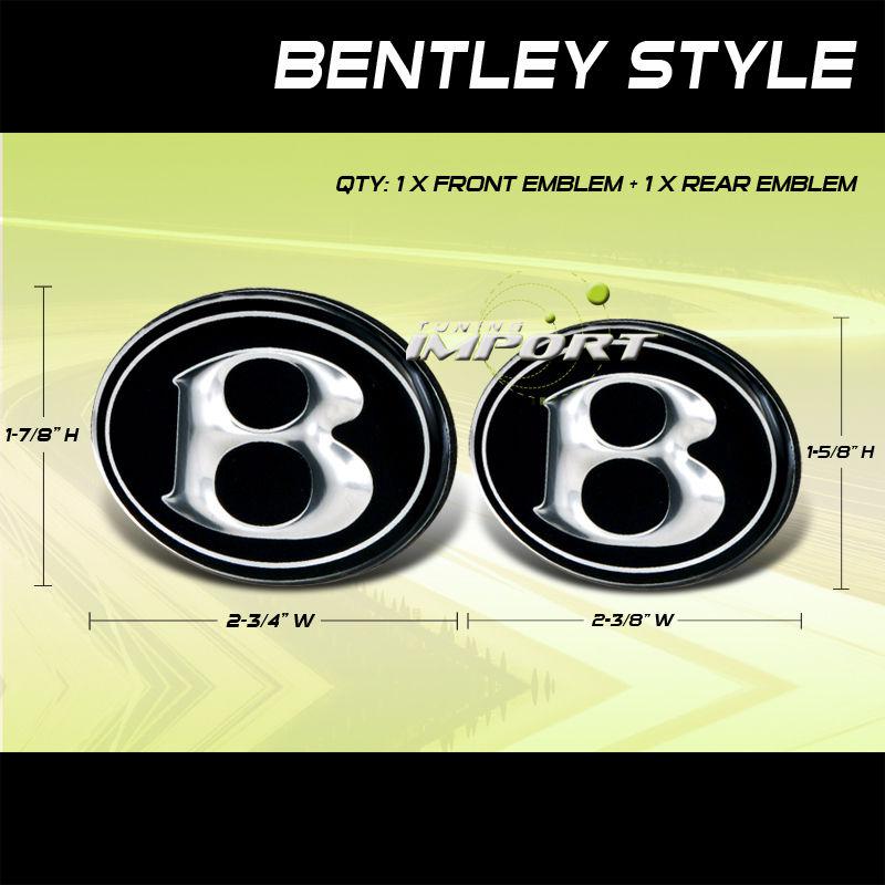 2005-2010 chrysler bentley 300 300c front+rear b emblem set srt8 limited touring