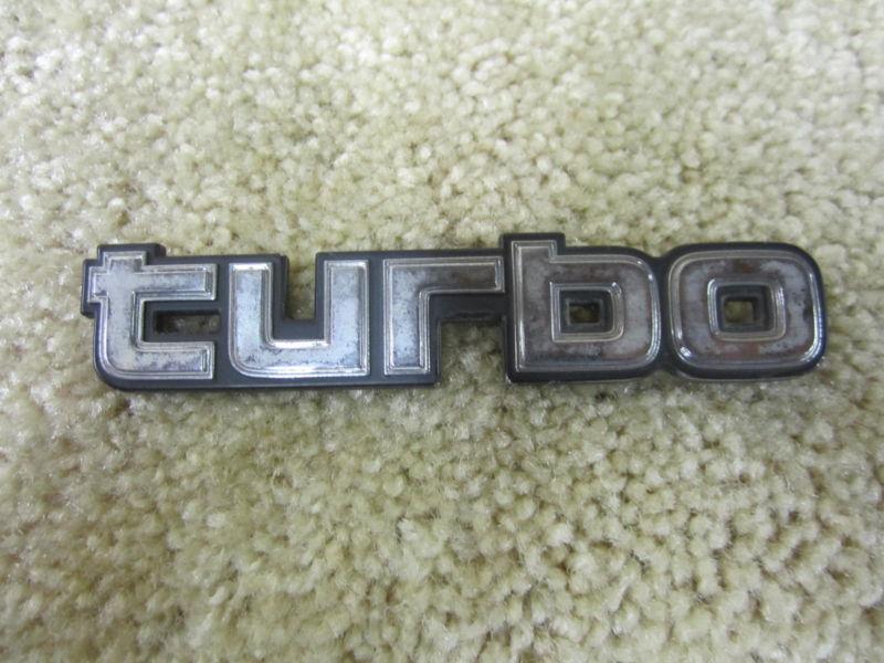 Toyota supra 87-88 1987-1988 " turbo " emblem ornament oe