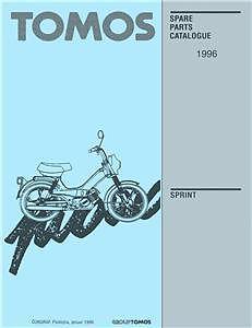 Tomos sprint moped parts manual 1996