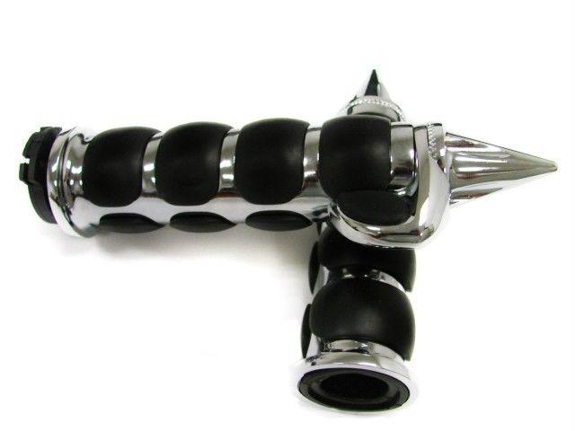 Chrome hand grips w/throttle boss for kawasaki vulcan 800 1500 1600 2000 classic