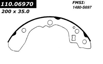 Centric 111.07630 brake pad or shoe, rear-new brake shoe-preferred