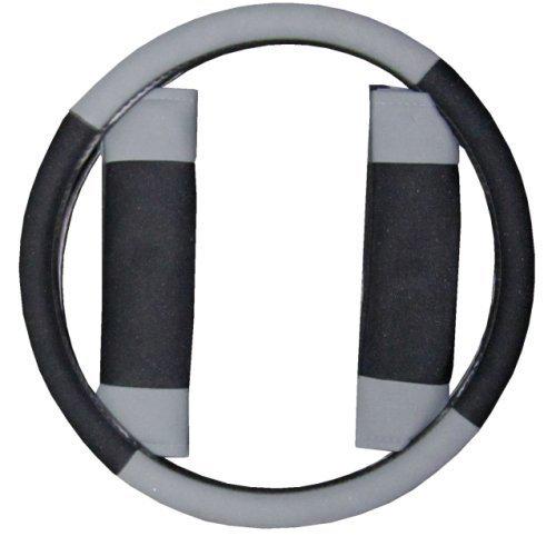 Comfort Car Seat Covers GREY BLACK w/ Steering Wheel & Shoulder Pads BARGAIN #E, US $38.63, image 7