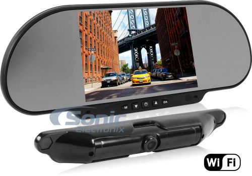 New! boyo vision vtc464rb wifi enabled wireless rearview mirror &amp; backup camera