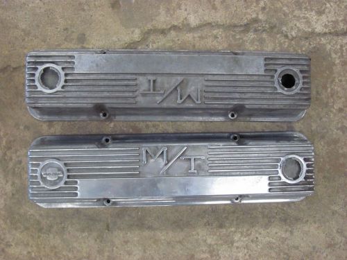 Vintage m/t finned valve covers 327 350 small block chevy pair