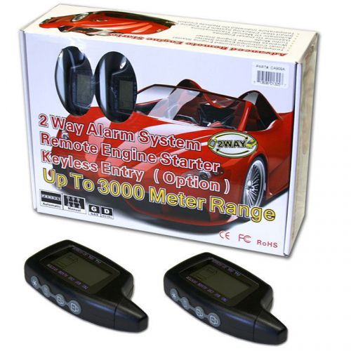 New two-way paging security car alarm and remote engine start keyless lcd system