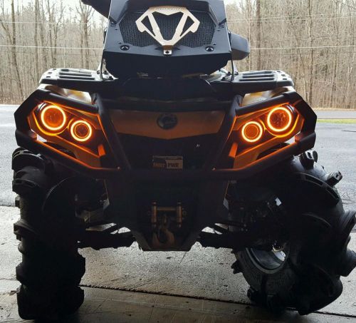 Can am outlander gen 2 halos rings lights set 4 - yellow  also  xmr &#039;s