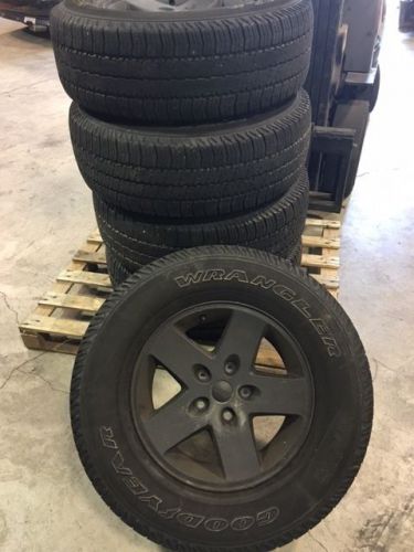 17&#034; jeep sport model x 5 plasti dipped wheels  w/ 5 tires