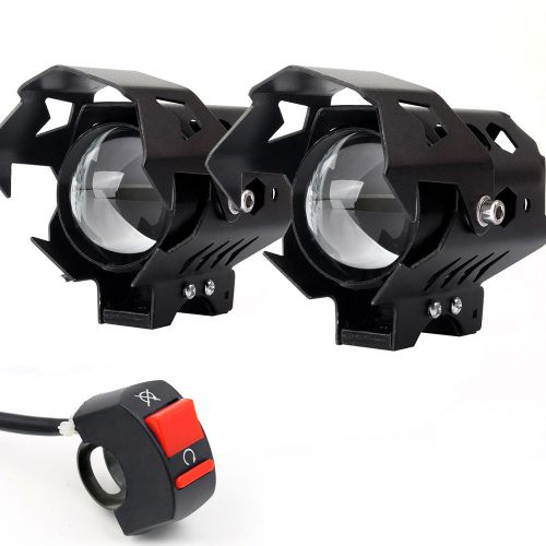 125w 3000lm u9 motorcycle bike led spot fog driving light lamp headlight 1 pair