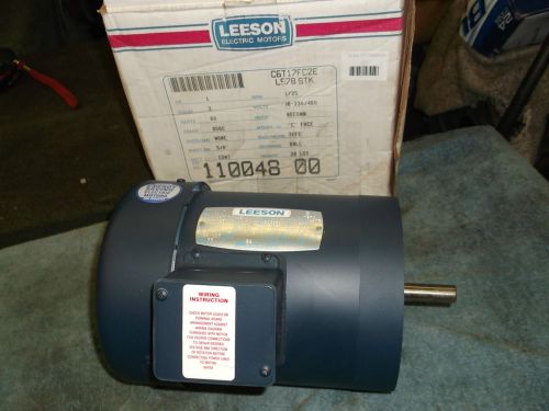 Leeson c6t17fc2e motor 1 h.p. 3 ph new in box 1725 rpm guaranteed