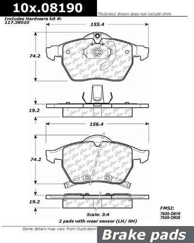 Centric 106.08190 brake pad or shoe, front