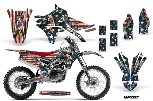 Amr racing yamaha yz 250/450f graphics # plate kit mx bike decal 14-16 ww2 bomb