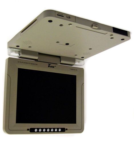 Tview 15&#034; tan flip down car monitor/dvd/usb/sd player