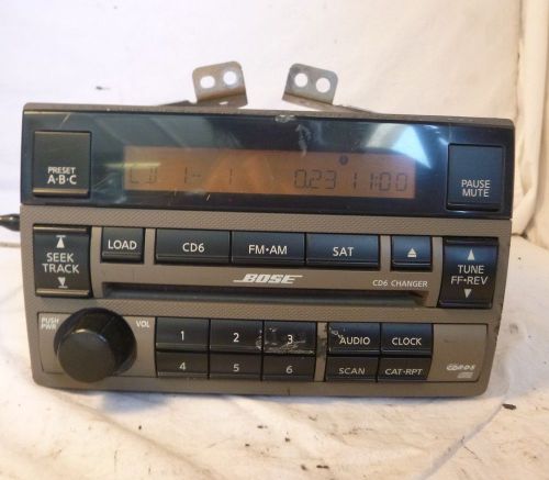 04 05 06 Nissan Altima Bose Radio 6 Disc Cd Player 28185-ZB202 FH177, image 1