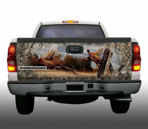 Pheasant hunting 2 camouflage truck tailgate vinyl graphic decal wraps