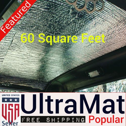 Ultramat noise &amp; heat deadener 60 sqft 12 x 12 deluxe hot rod dynamat sheets
