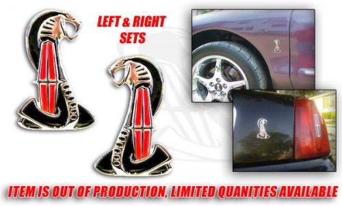 Original lincolnmotorsport cobrastar emblem set for lincoln enthusiasts.