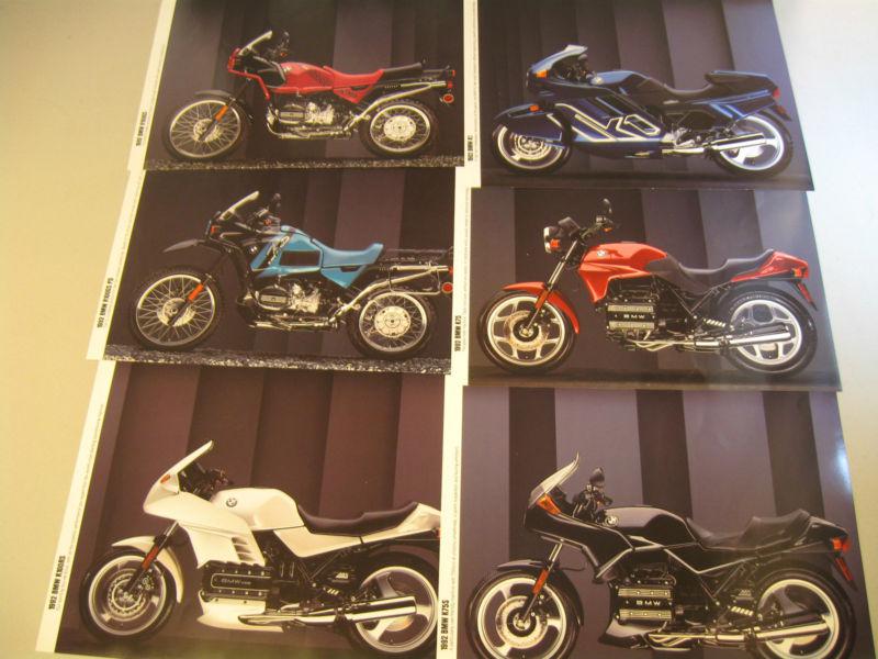 1992 bmw motorcycle brochures full line r1100gs pd k1 k75 k100rs k75s
