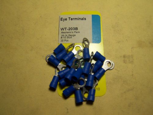 Electrical terminals - eye terminal mechanic pack - 16-4 ga, 8-10 stud, 20 pcs