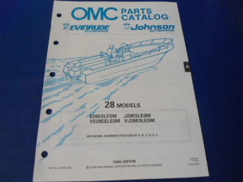 1990 omc parts catalog, 28 models