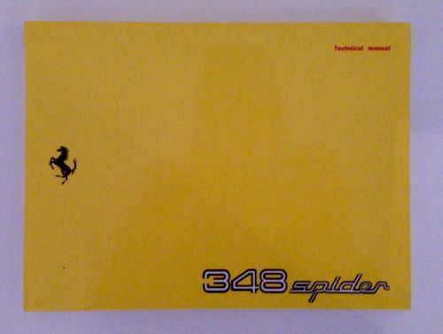 Ferrari 348 spider owner's manual. 1994 u.s. version. in very good condition.