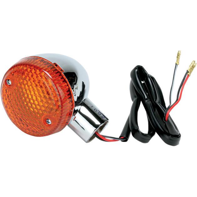 K&s dot turn signal d/f front left chrome amber fits honda vt1100c shadow 87-96