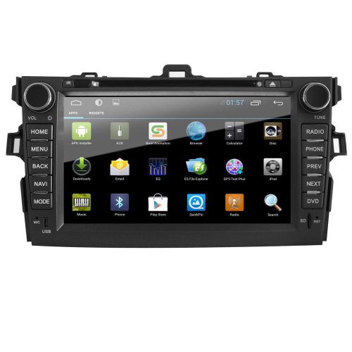 8" 2 din android 4.4 3g wifi car dvd gps navi radio for toyota corolla 2007-2011