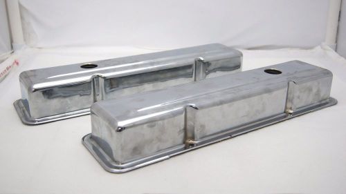 Chevy aluminium chrome valve covers 19 3/4" l, 5" w, 2 3/4 h ~free ship 46350~