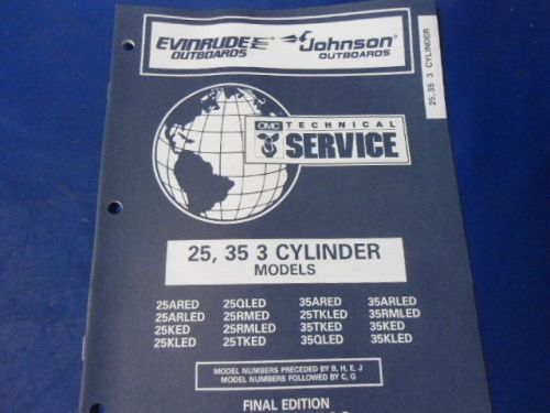 1996 evinrude johnson parts catalog , 25, 35 3 cylinder  models