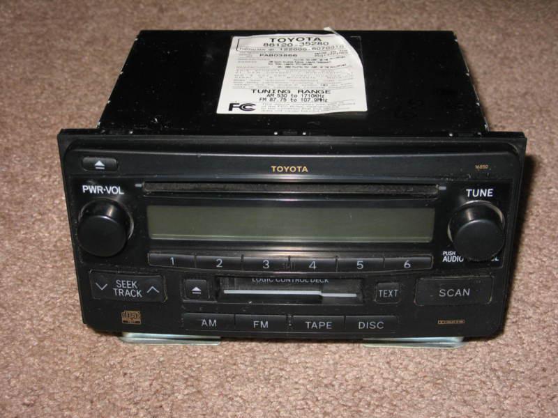03-06 toyota 4-runner highlander radio cd cassette 16850 86120-35280 