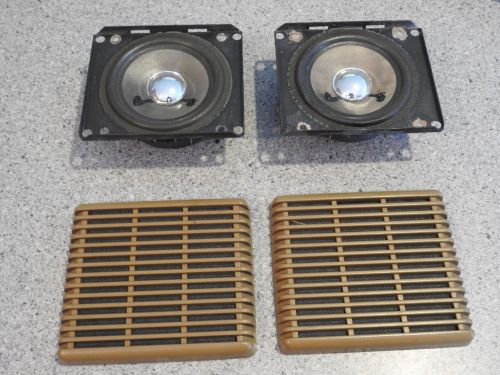 Genuine volvo 240 242 244 245 turbo  4" front door speakers with tan grilles (2)