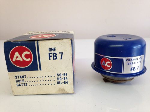 Nos gm ac fb7 oil breather cap 1552232 blue w/ stamp &amp;  decal