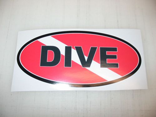 Scuba dive car window decal sticker 4 bumper tank &amp; gear w/ free flag
