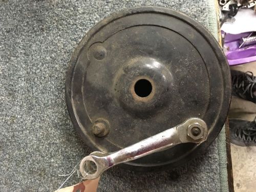 Triumph 5t speed twin rear drum brake plate &amp; shoes 1967 500cc w 1408/9 lever
